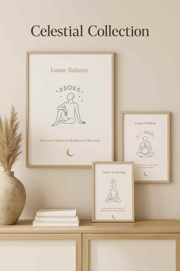 celestial collection, mindfulness decor, zen aura print