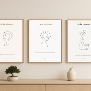 celestial focus premium collection, digital download, mindfulness decor, zen aura print
