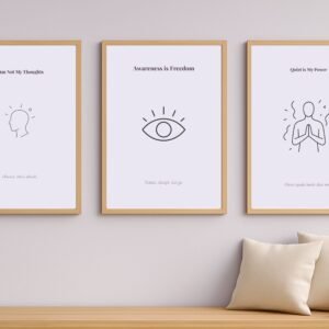 the silent self, mindfulness decor, printable wall art, printable wall art collection, digital download, zen aura print